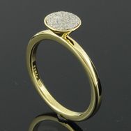 RASK wm145078019 Cluster ring 7,7mm, 14K guld 585, Diamanter 0.15ct. W