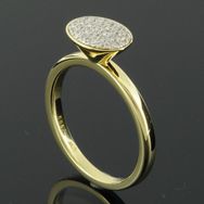 RASK wm145080019 Cluster ring 10,5x8,2mm, 14K guld 585, Diamanter 0.30