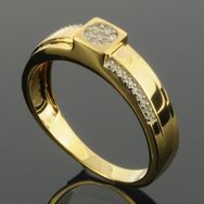 RASK wm145120019 Cluster ring 5,1mm, 14K guld 585, Diamanter 0.12ct. W