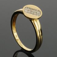 RASK wm145137019 Cluster ring 8,5mm, 14K guld 585, Diamanter 0.12ct. W