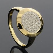 RASK wm145151019 Cluster ring 13,5mm, 14K guld 585, Diamanter 0.25ct. 