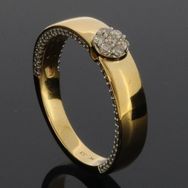 RASK wm145157019 Cluster ring 4,8mm, 14K guld 585, Diamanter 0.33ct. W