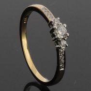RASK wm145236019 Three stone ring 14K bicolor guld 585 0.19ct. W-SI