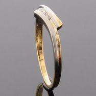 RASK wm145336019 Three stone ring 14K bicolor guld 585 0.04ct. W-SI