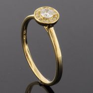 RASK wm145362019 Cluster ring 6,9mm, 14K guld 585, Diamanter 0.21ct. W