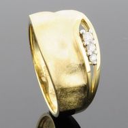 RASK wm145386019 Bred ring 14K bicolor guld 585 11,2mm 0.08ct. W-SI