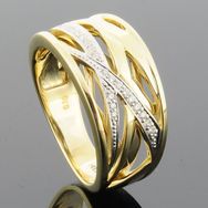 RASK wm145399019 Bred ring 14K guld 585 10,4mm 0.10ct. W-SI