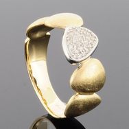 RASK wm145417019 Cluster ring 7,8mm, 14K guld 585, Diamanter 0.11ct. W