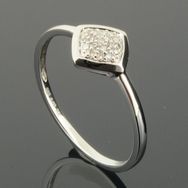 RASK wm158659019 Cluster ring, 14K hvidguld 585, Diamanter 0.08ct. W-S