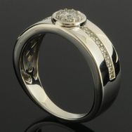 RASK wm158710019 Cluster ring 6,8mm, 14K hvidguld 585, Diamanter 0.31c