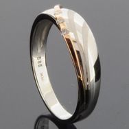 RASK wm158732019 Three stone ring 14K bicolor guld 585 0.04ct. W-SI