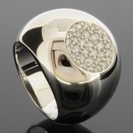 RASK wm158747019 Cluster ring 19,3mm, 18K hvidguld 750, Diamanter 0.53