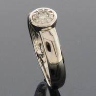 RASK wm158762019 Cluster ring 6,7mm, 14K hvidguld 585, Diamanter 0.16c