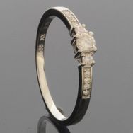 RASK wm158876019 Three stone ring 14K hvidguld 585 0.15ct. + 0.04ct. W