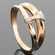 RASK wm158882019 Three stone ring 14K bicolor guld 585 0.06ct. W-SI
