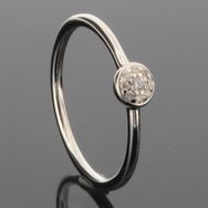 RASK wm158941019 Cluster ring 5mm, 14K hvidguld 585, Diamanter 0.08ct.
