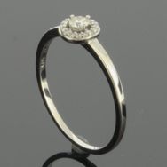 RASK wm158953019 Cluster ring 5,9mm, 14K hvidguld 585, Diamanter 0.15c