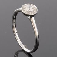 RASK wm159010019 Cluster ring 6,9mm, 14K hvidguld 585, Diamanter 0.21c