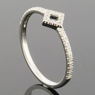 RASK wm159043019 Cluster ring 6,5mm, 14K hvidguld 585, Diamanter 0.10c