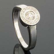RASK wm159911019 Cluster ring 9,5mm, 18K hvidguld 750, Diamanter 0.50c