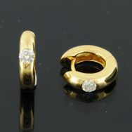 RASK wm284434019 Øreringe Creoler 13x3,5mm, 18K guld 750, Diamanter 0.