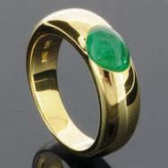 RASK wm667464019 Cabochon ring 14K guld 585 Smaragd 8x6mm