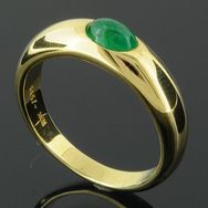 RASK wm667467019 Cabochon ring 14K guld 585 Smaragd 6x4mm