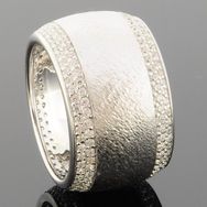RASK wm746517019 Bred ring Sølv 15mm Zirkonia cz