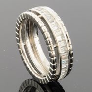 Sølv Smykkesæt 02 - 746471019 Ring 7mm med 19 zirkonia