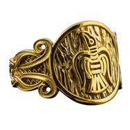 RASK V.K.N.G. Raven Ornament Norse Gold Ring