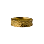 Valknut Symbol Gold Ring